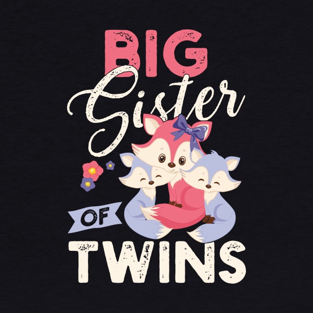 Big Sister of Twins Cute Baby Foxes Twin Sisters or Brothers Pregnancy Announcement by CheesyB